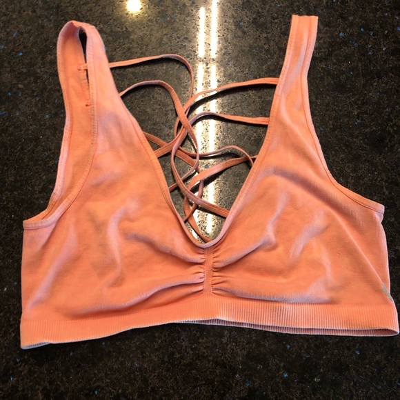 Free People Pink Bralette Size Medium - Picture 1 of 2